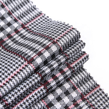 2021 fabric Colorful design white black red check jacquard fabric polyester textured garment fabric material clothes